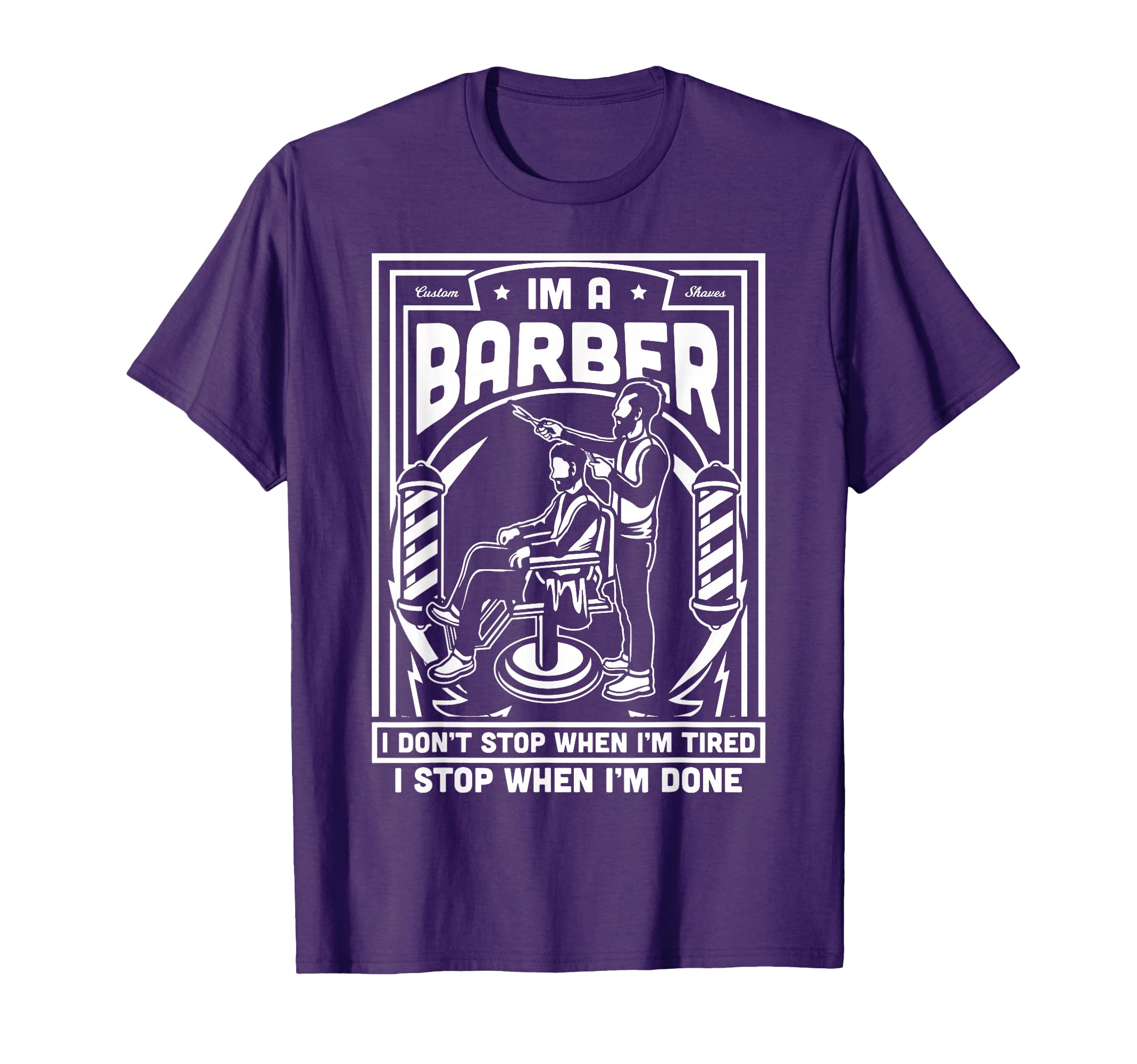 Im Barber Funny Tired Hairstylist T-Shirt - Minimalist Print for Adults - T-Shirt, Sweatshirt, Hoodie