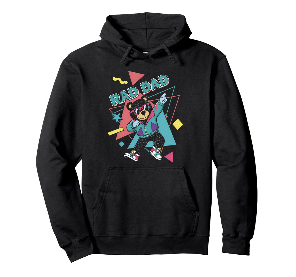 Rad Dad Bear 80S Funny Gift Dads Hoodie - Custom Art Print Men Women - T-Shirt, Sweatshirt, Hoodie