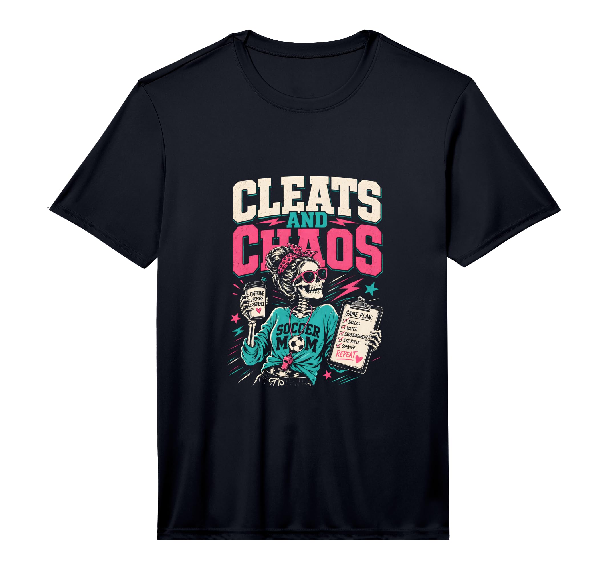Mens Cleats And Chaos Soccer Mom T-Shirt - Casual Everyday Wear Men Women - T-Shirt, Sweatshirt, Hoodie