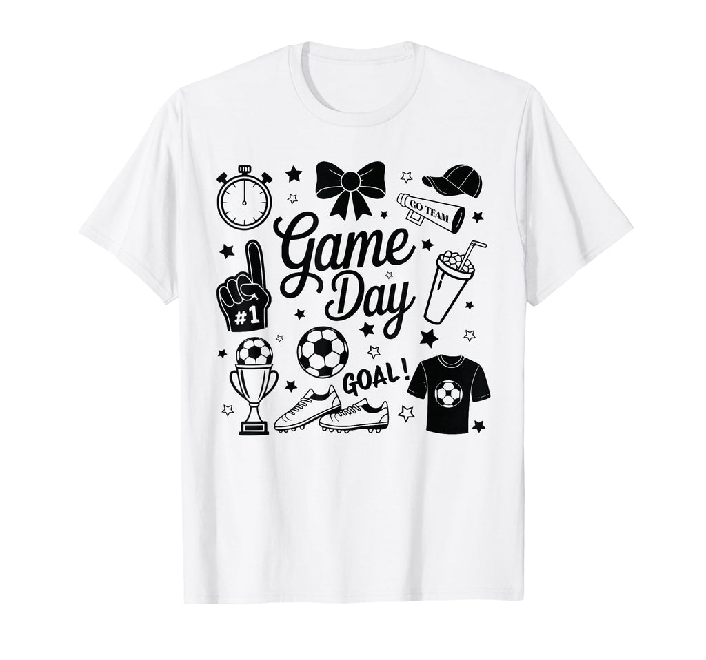 Game Day Soccer Mom Preppy Streetwear T-Shirt - Novelty Apparel for Adults - T-Shirt, Sweatshirt, Hoodie