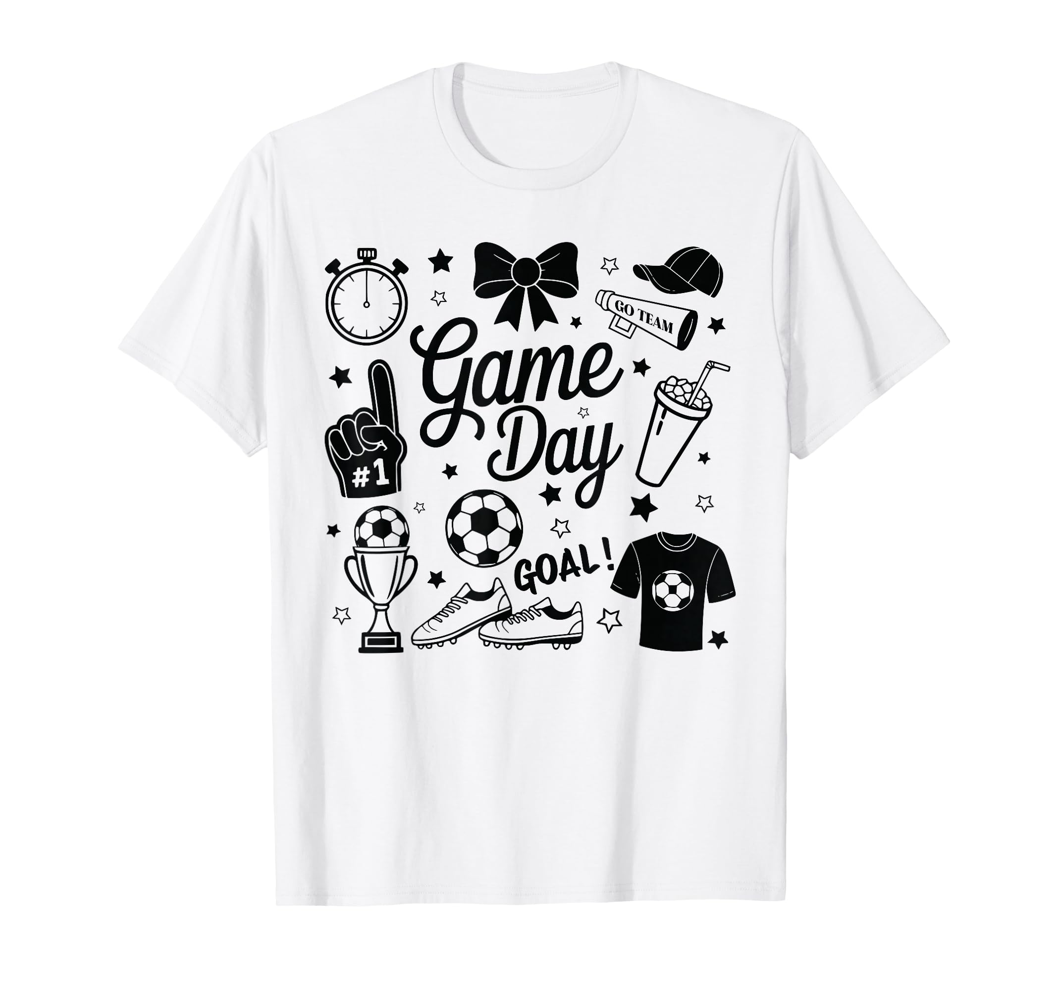 Game Day Soccer Mom Preppy Streetwear T-Shirt - Novelty Apparel for Adults - T-Shirt, Sweatshirt, Hoodie