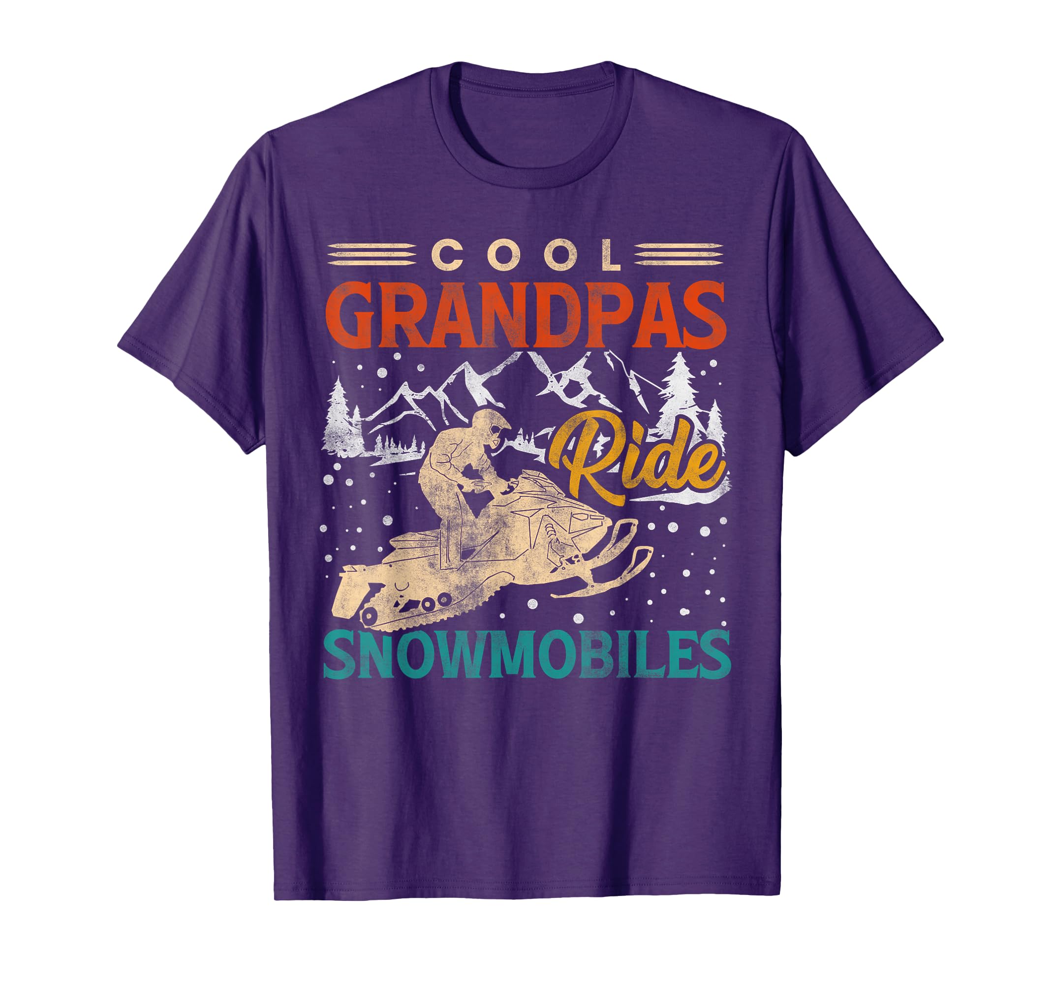 Grandpas Ride Snowmobiles Funny T-Shirt - Casual Everyday Wear Unisex - T-Shirt, Sweatshirt, Hoodie