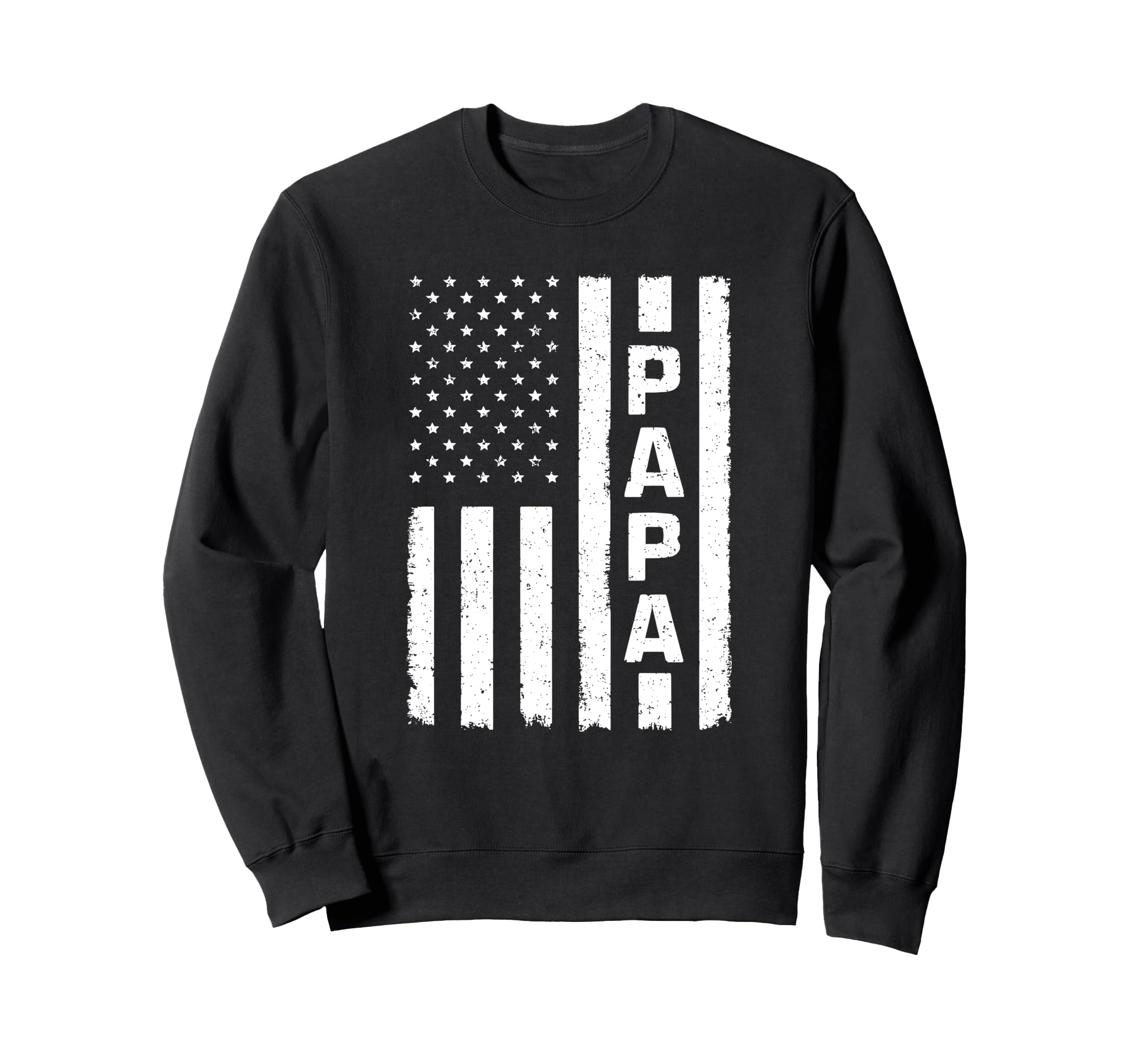 Papa American Flag Proud Grandpa Sweatshirt - Trendy Graphic Unisex - T-Shirt, Sweatshirt, Hoodie