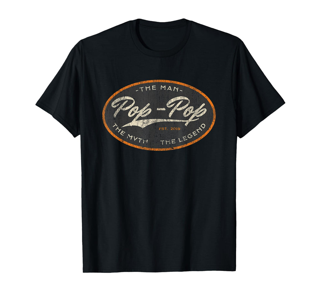 Pop Pop New Grandpa Est 2019 Myth Legend T-Shirt - Graphic Print Men Women - T-Shirt, Sweatshirt, Hoodie