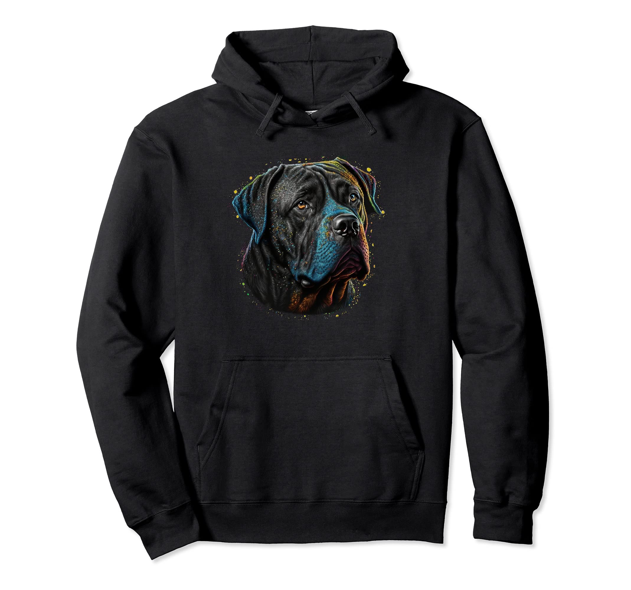 Cane Corso Lover Colorful Art Dog Mom Hoodie - Unique Graphic Men Women - T-Shirt, Sweatshirt, Hoodie