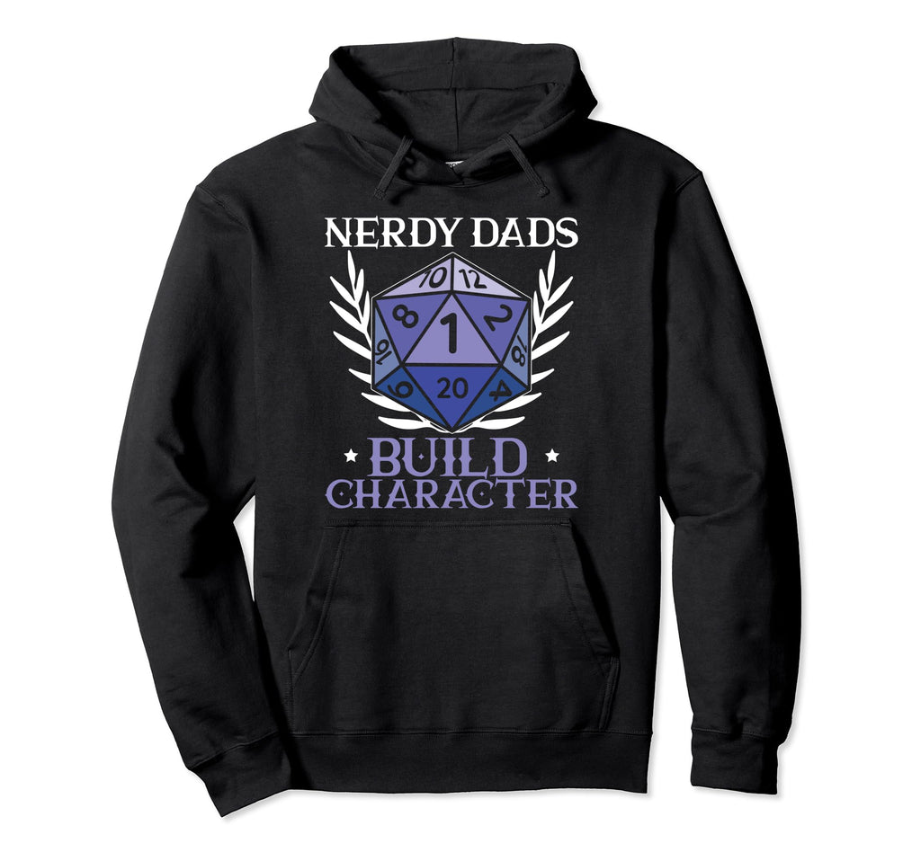 Nerdy Dad Rpg Gaming D20 Tabletop Games Hoodie - Aesthetic Graphic Unisex - T-Shirt, Sweatshirt, Hoodie
