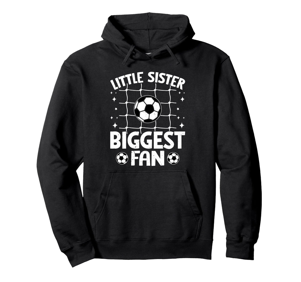 Little Sister Biggest Fan Net Hoodie - Aesthetic Graphic Men Women - T-Shirt, Sweatshirt, Hoodie