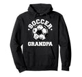 Soccer Grandpa Soccer Ball Distressed Funny Hoodie - Trendy Graphic Unisex - T-Shirt, Sweatshirt, Hoodie