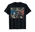 Golf Cart Us Flag Funny Golfing Gift T-Shirt - Custom Art Print Men Women - T-Shirt, Sweatshirt, Hoodie