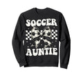 Soccer Auntie Funny Coquette Bow Sweatshirt - Custom Art Print Unisex - T-Shirt, Sweatshirt, Hoodie
