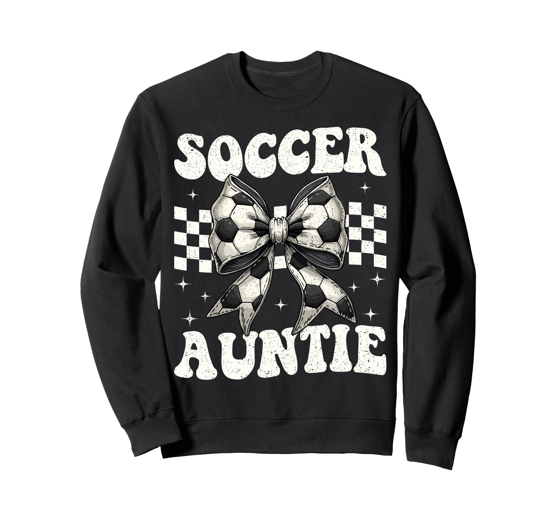 Soccer Auntie Funny Coquette Bow Sweatshirt - Custom Art Print Unisex - T-Shirt, Sweatshirt, Hoodie