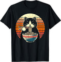Anime Ramen Cat Retro Japanese Noodles Kawaii - Adult & Kids T-Shirts, Sweatshirts & Hoodies apparel design preview 1