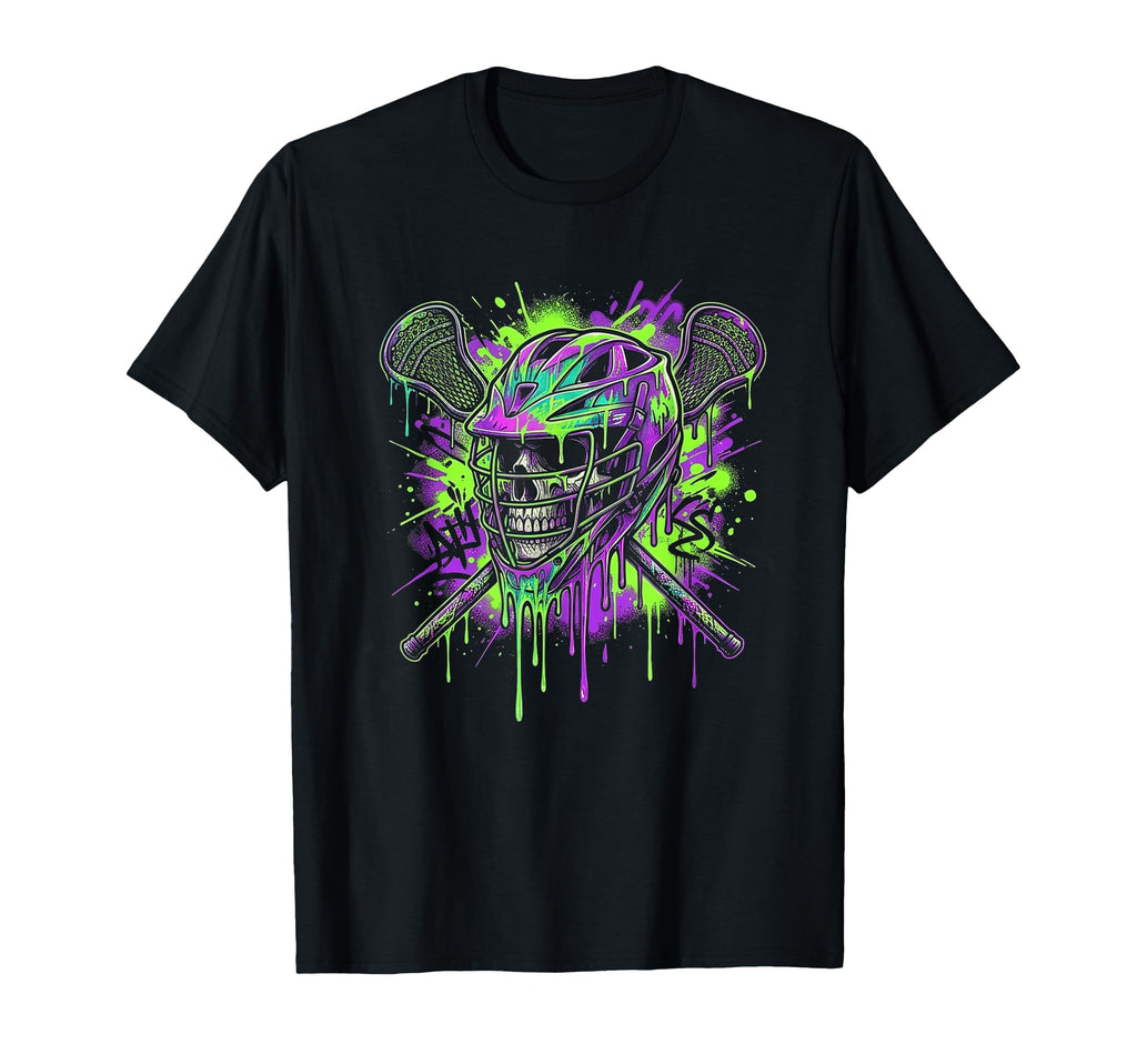 Lacrosse Drip Ice Cream Lax Helmet Sticks T-Shirt - Novelty Apparel Unisex - T-Shirt, Sweatshirt, Hoodie