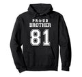 Number 81 Custom Proud Soccer Futbol Hoodie - Graphic Print Men Women - T-Shirt, Sweatshirt, Hoodie
