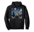 Cat Starry Night Van Gogh Cat Cat Lover Hoodie - Fun Novelty Design Unisex - T-Shirt, Sweatshirt, Hoodie