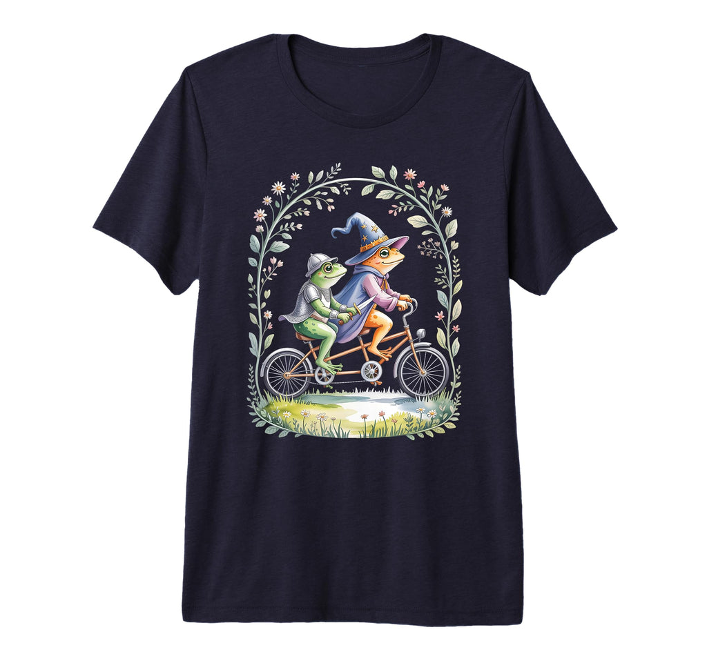 Kawaii Bicycle Frog Tandem Cycling T-Shirt - Graphic Print for Adults - T-Shirt, Sweatshirt, Hoodie