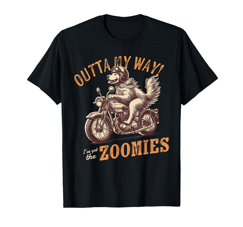 Golden Retriever Dog Biker T-Shirt - Streetwear Style for Adults - T-Shirt, Sweatshirt, Hoodie