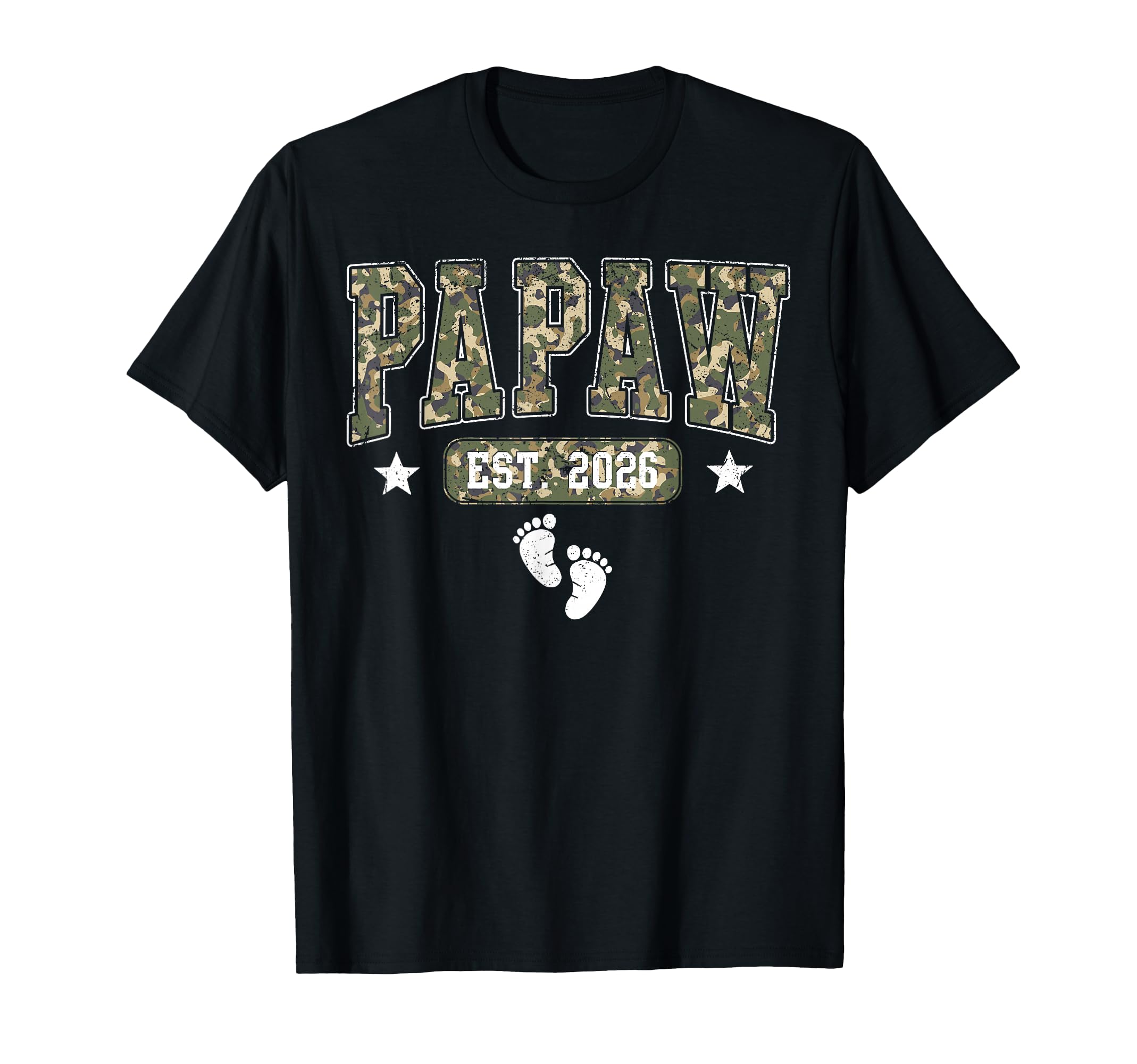 Papaw Est 2026 Camouflage Fathers T-Shirt - Streetwear Style for Adults - T-Shirt, Sweatshirt, Hoodie