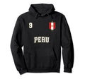 Peru Soccer Team No 9 Peru Flag Futbol Hoodie - Unique Graphic for Adults - T-Shirt, Sweatshirt, Hoodie