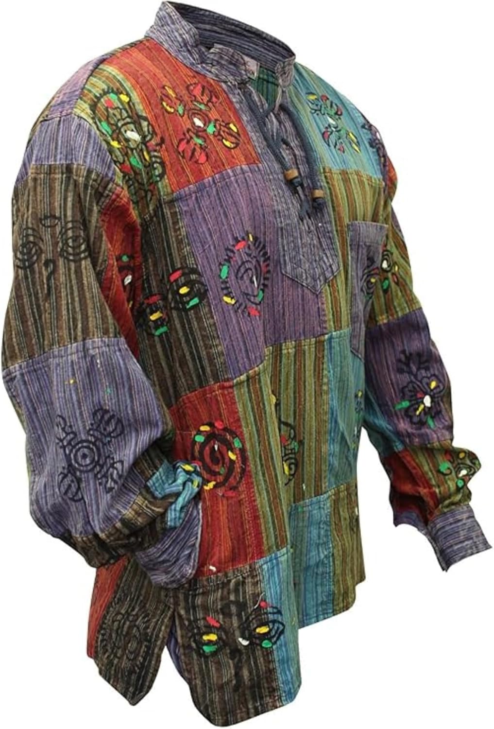 Mens Patchwork Stonewashed Hippie - Adult & Kids T-Shirts, Sweatshirts & Hoodies apparel design preview 1
