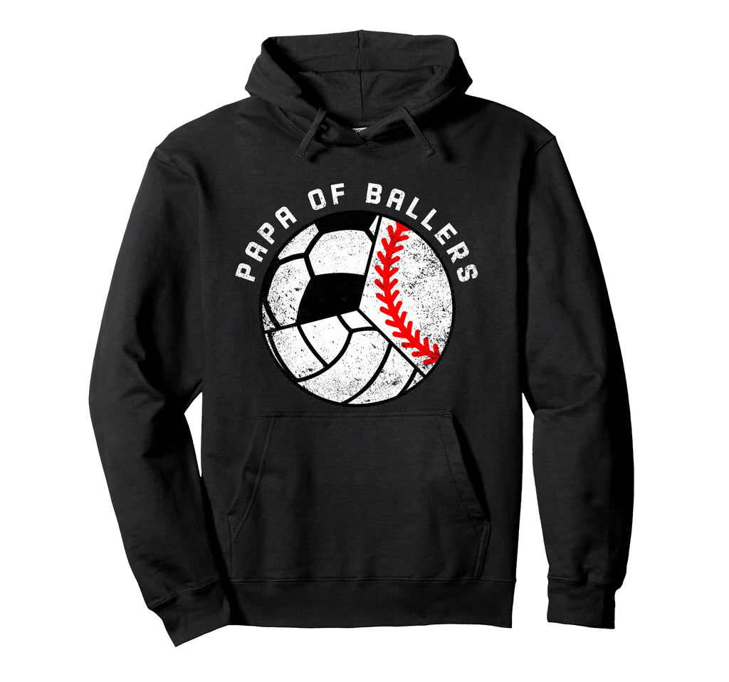 Papa Ballers Funny Baseball Hoodie - Aesthetic Graphic for Adults - T-Shirt, Sweatshirt, Hoodie