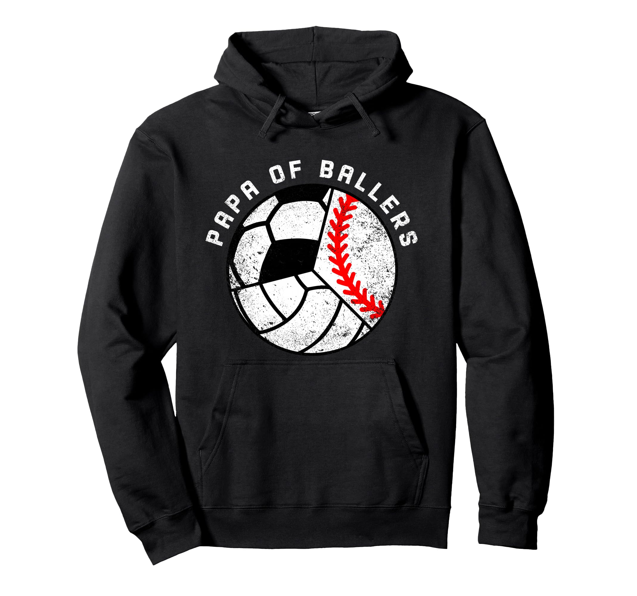 Papa Ballers Funny Baseball Hoodie - Aesthetic Graphic for Adults - T-Shirt, Sweatshirt, Hoodie