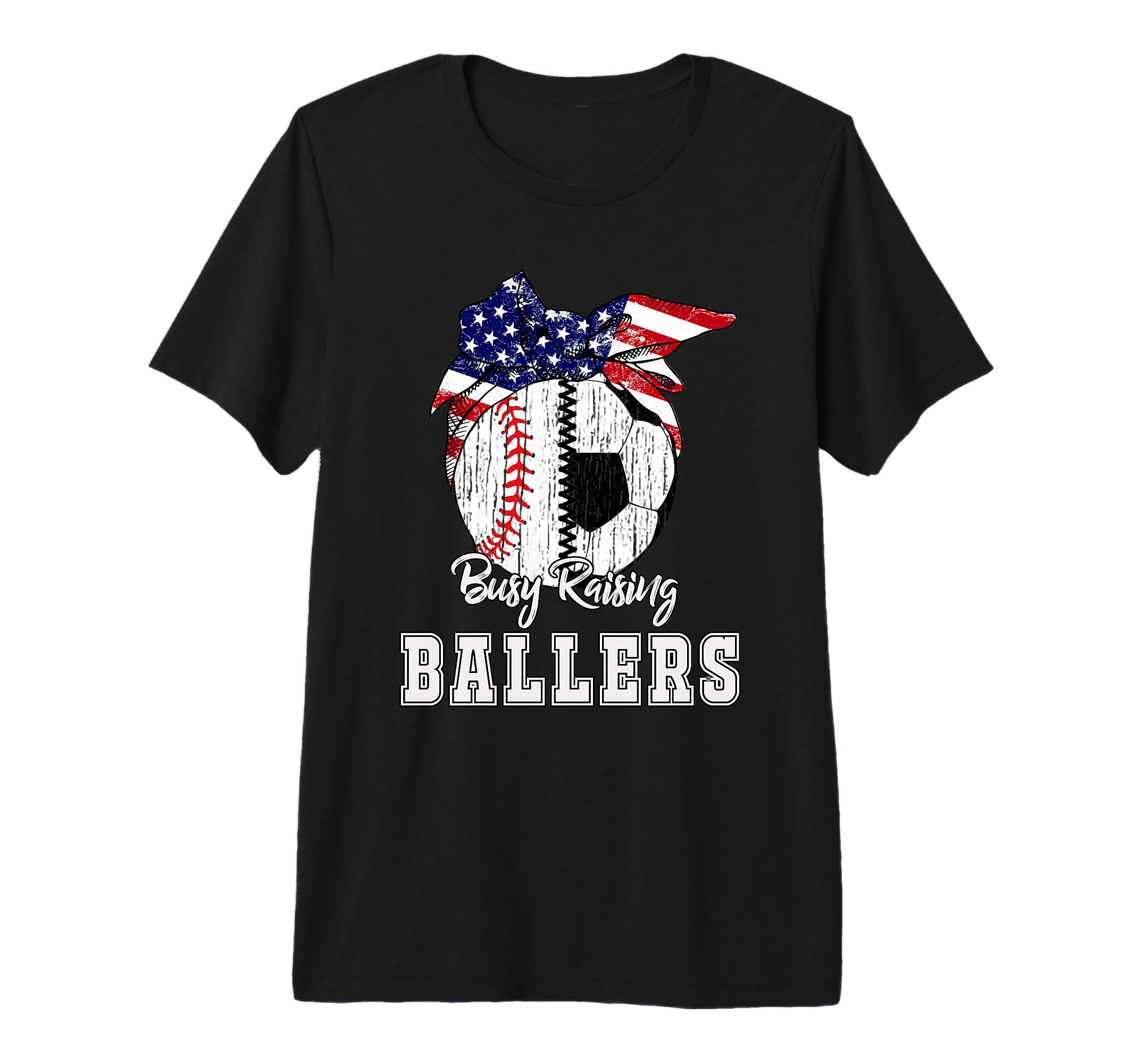 Busy Raising Ballers Baseball Soccer Soccer T-Shirt - Graphic Print Unisex - T-Shirt, Sweatshirt, Hoodie