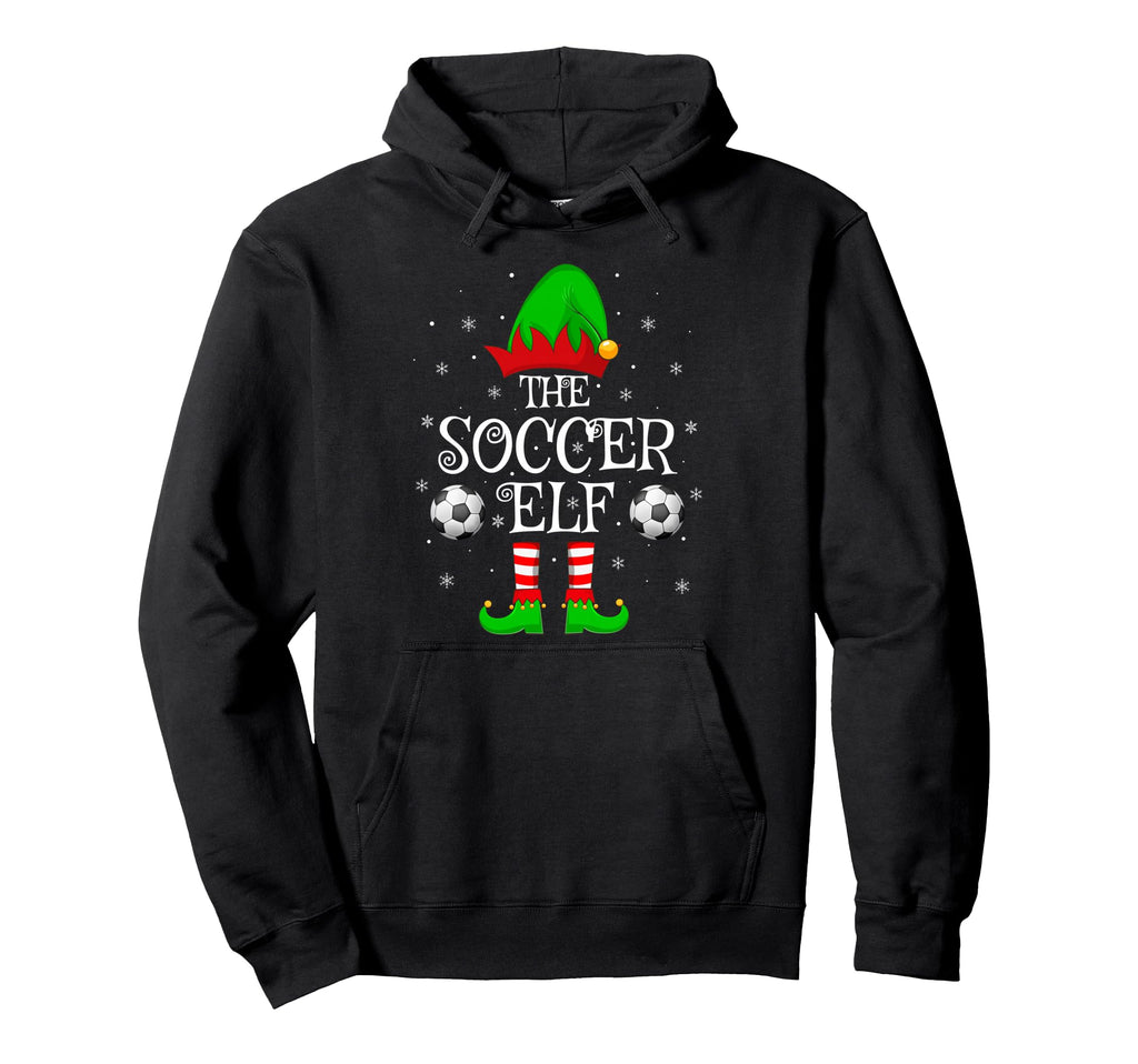 Soccer Elf Family Matching Elf Squad Hoodie - Trendy Graphic for Adults - T-Shirt, Sweatshirt, Hoodie