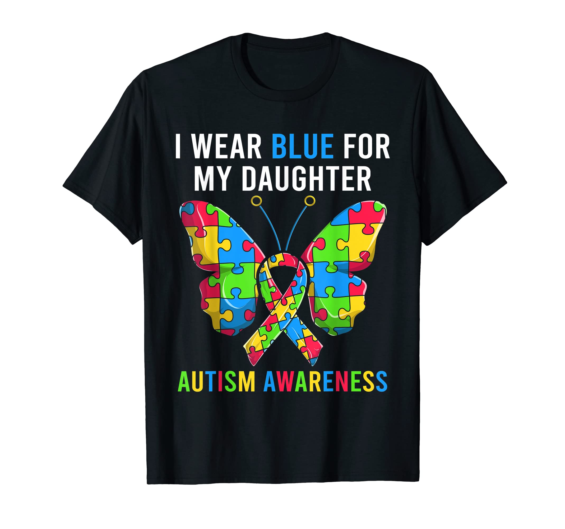 Fun Autism Daughter Mom Dad Autistic T-Shirt - Minimalist Print Men Women - T-Shirt, Sweatshirt, Hoodie