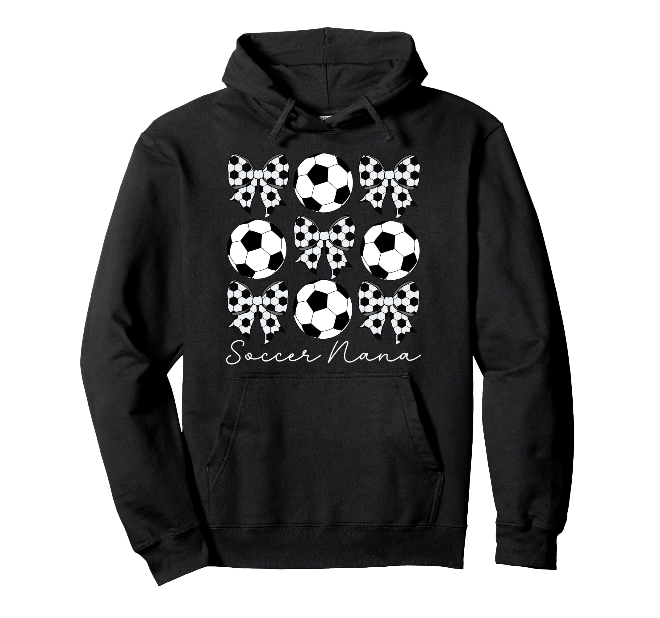 Soccer Nana Coquette Nana Soccer Hoodie - Minimalist Print for Adults - T-Shirt, Sweatshirt, Hoodie