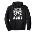 Soccer Aunt Soccer Player Auntie Coquette Hoodie - Graphic Print Unisex - T-Shirt, Sweatshirt, Hoodie