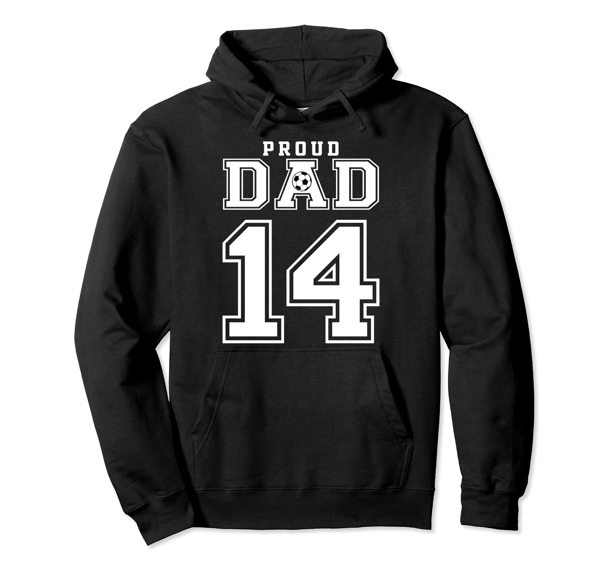 Number 14 Custom Proud Soccer Hoodie - Casual Everyday Wear for Adults - T-Shirt, Sweatshirt, Hoodie