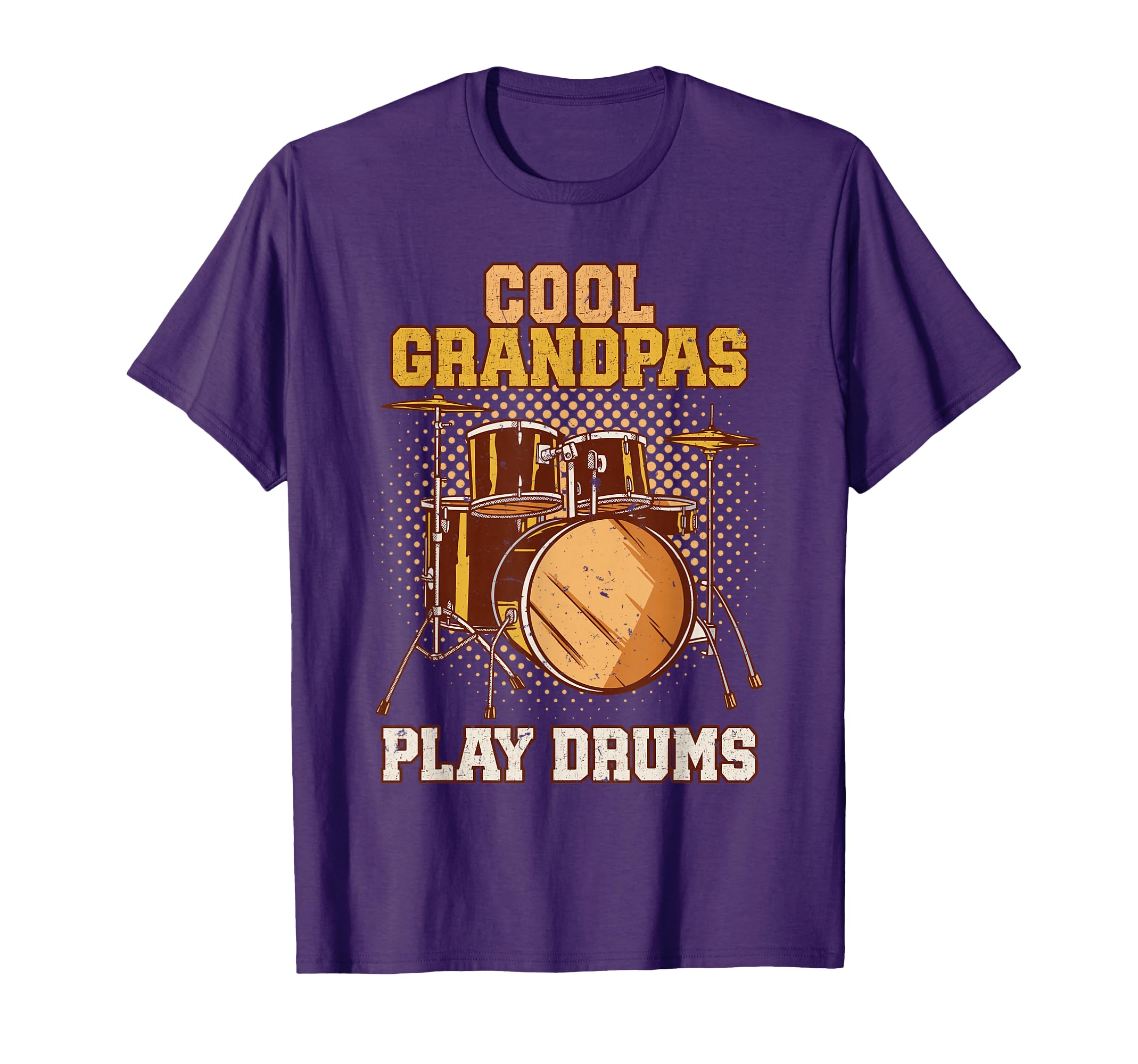 Granddad Grandpas Play Drums T-Shirt - Casual Everyday Wear Men Women - T-Shirt, Sweatshirt, Hoodie