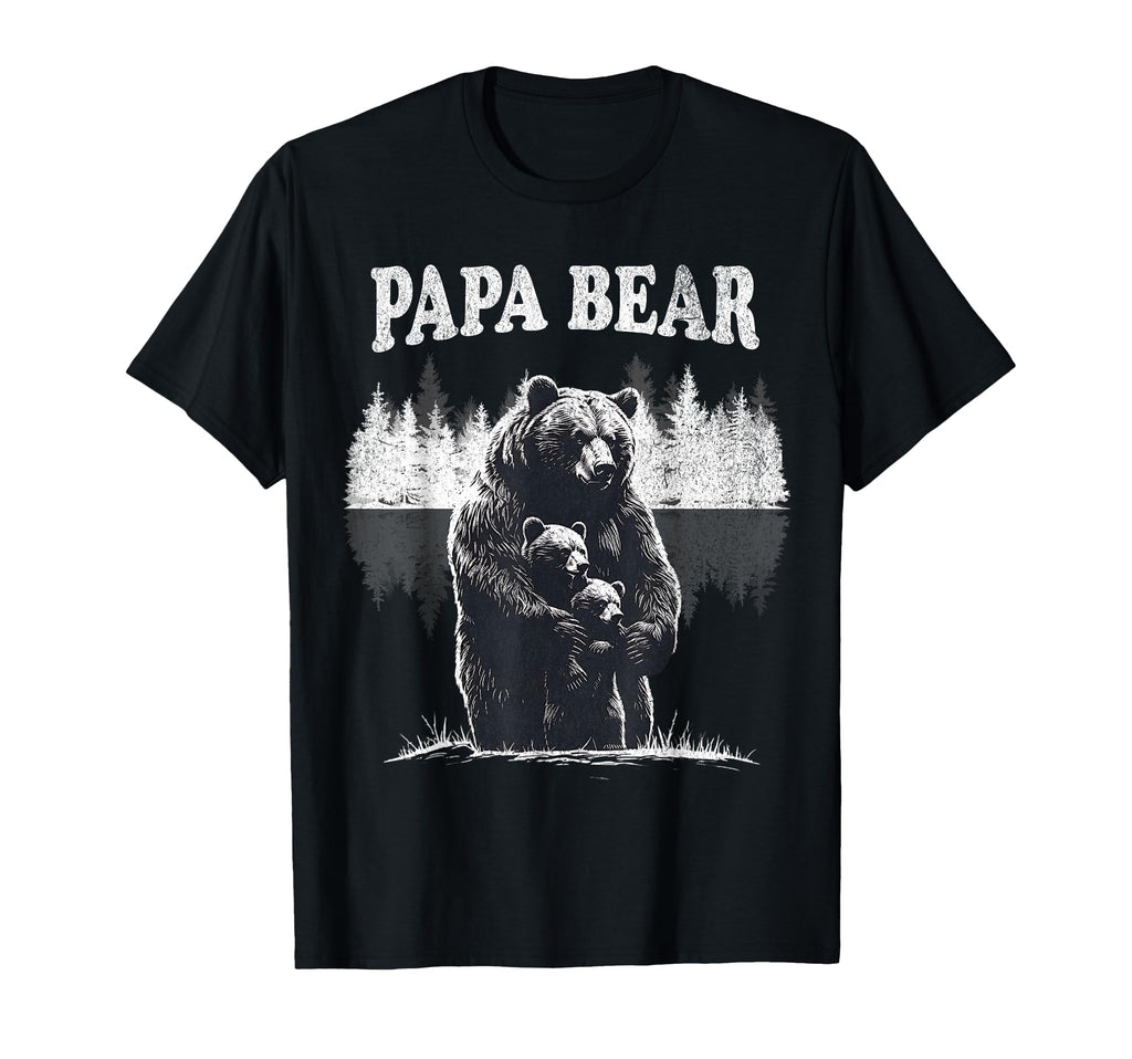 Papa Bear Bear Pajamas Fathers Day T-Shirt - Custom Art Print for Adults - T-Shirt, Sweatshirt, Hoodie
