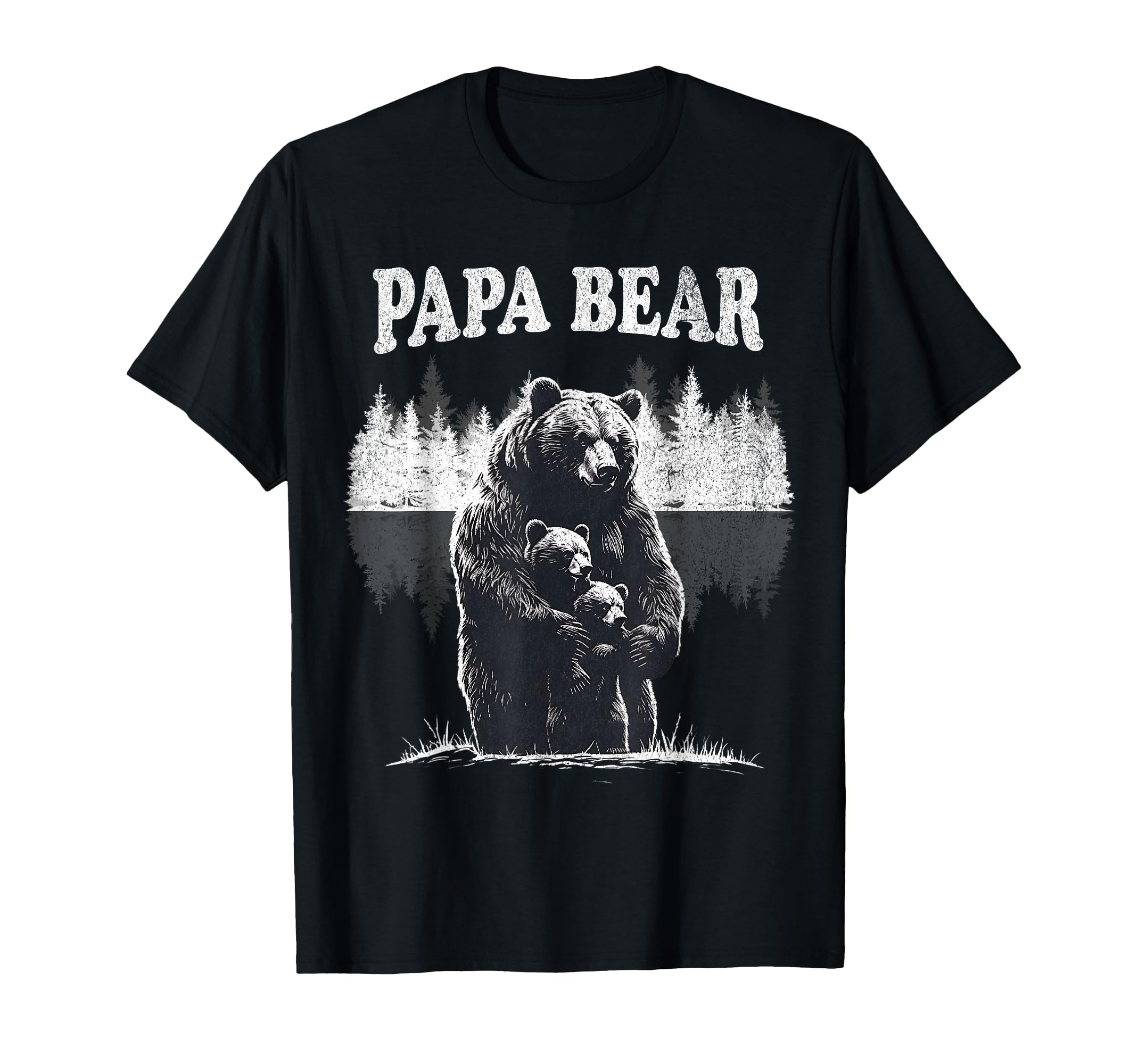 Papa Bear Bear Pajamas Fathers Day T-Shirt - Custom Art Print for Adults - T-Shirt, Sweatshirt, Hoodie