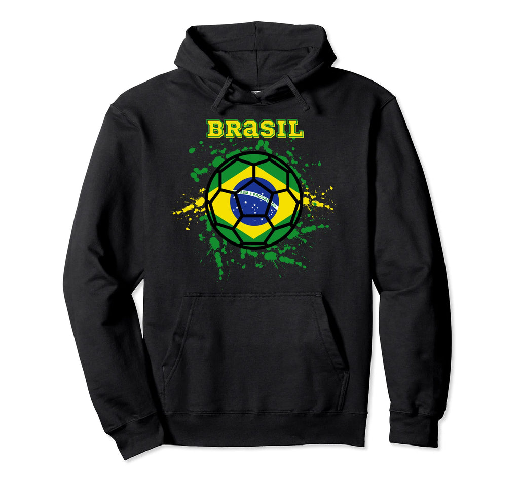 Brazil Soccer Brazillian Flag Brasil Hoodie - Novelty Apparel for Adults - T-Shirt, Sweatshirt, Hoodie