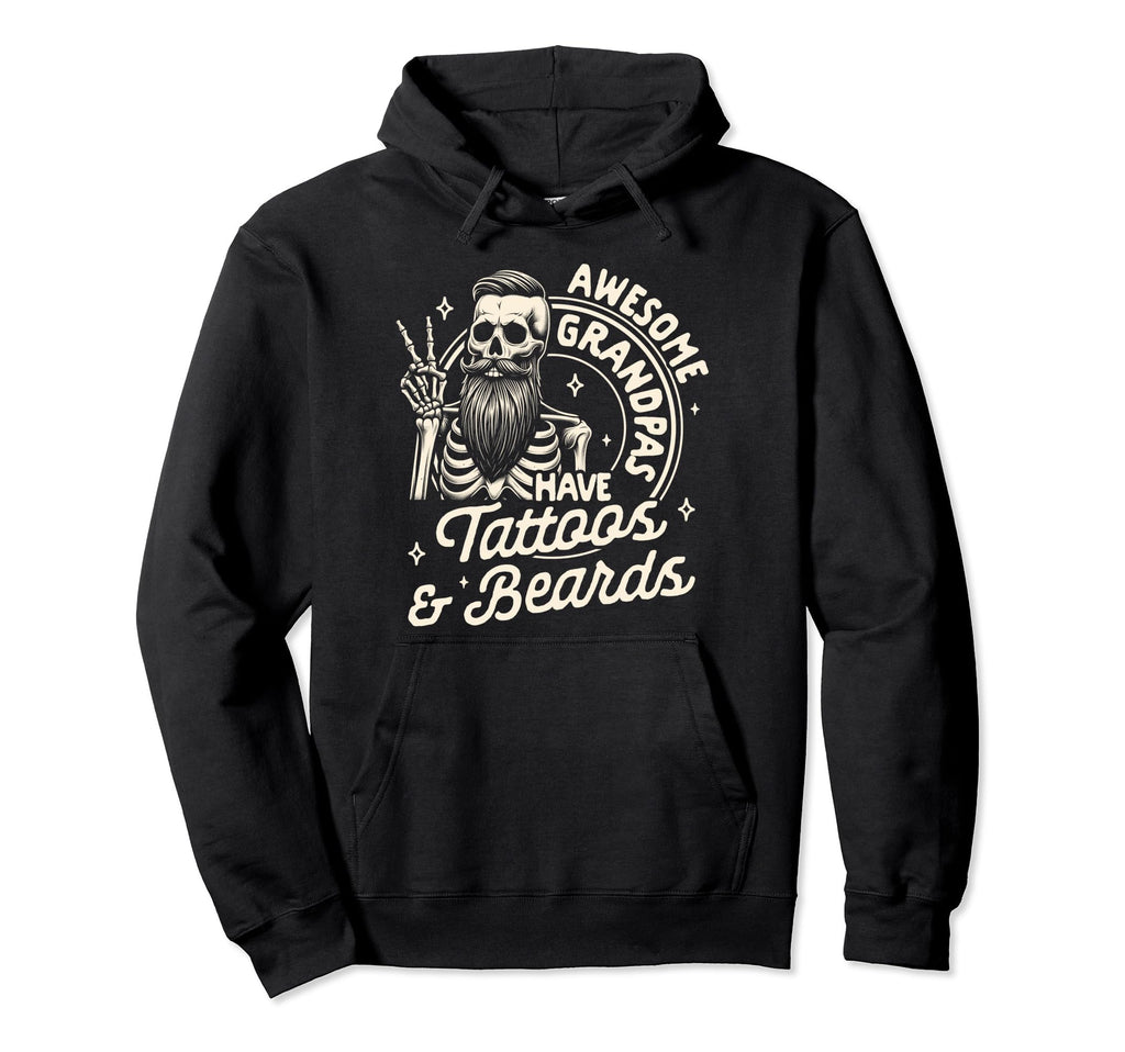 Bearded Grandpa Awesome Grandpas Have Hoodie - Custom Art Print Men Women - T-Shirt, Sweatshirt, Hoodie