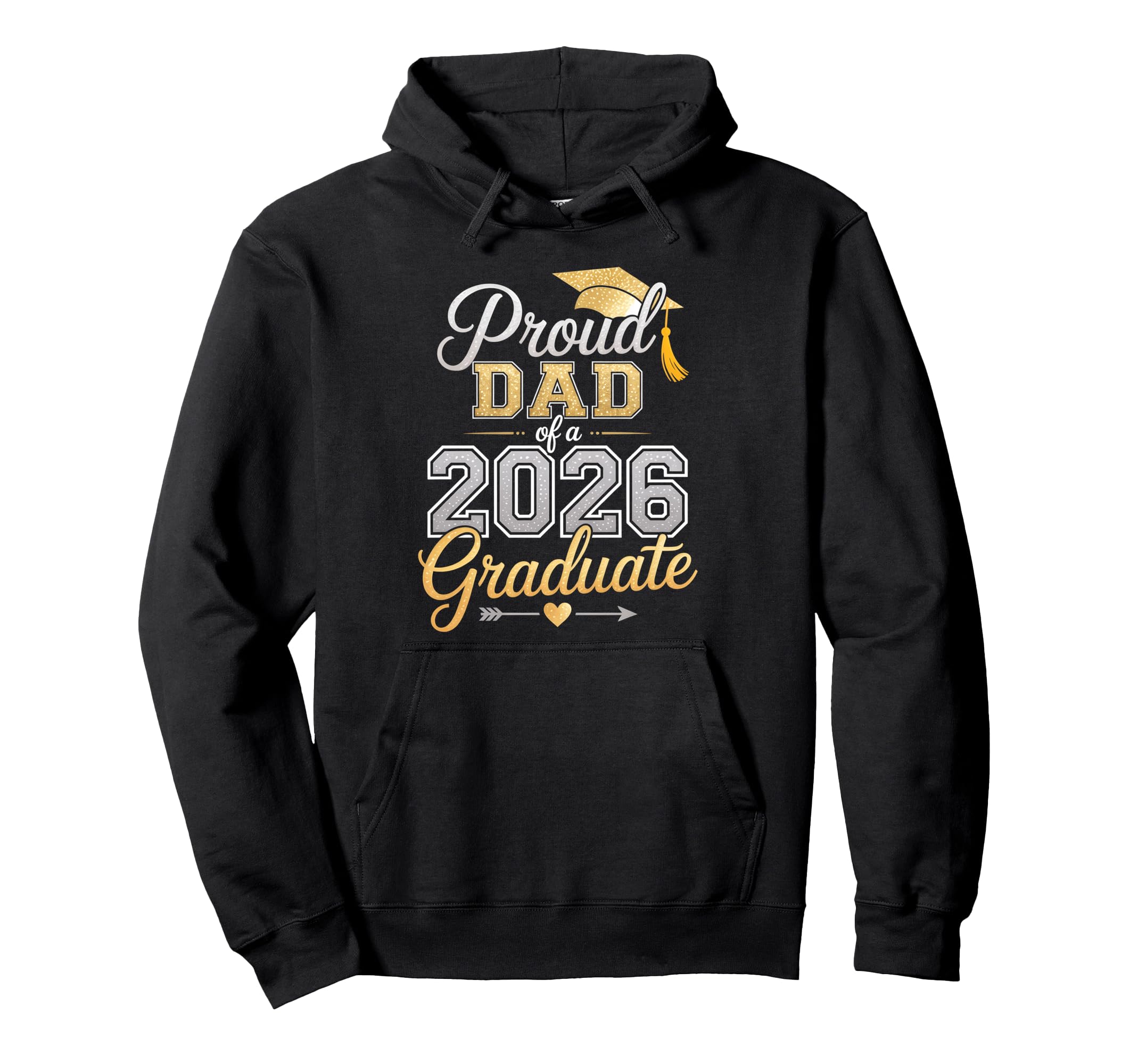 Proud Dad 2026 Graduate Graduation Hoodie - Trendy Graphic Unisex - T-Shirt, Sweatshirt, Hoodie