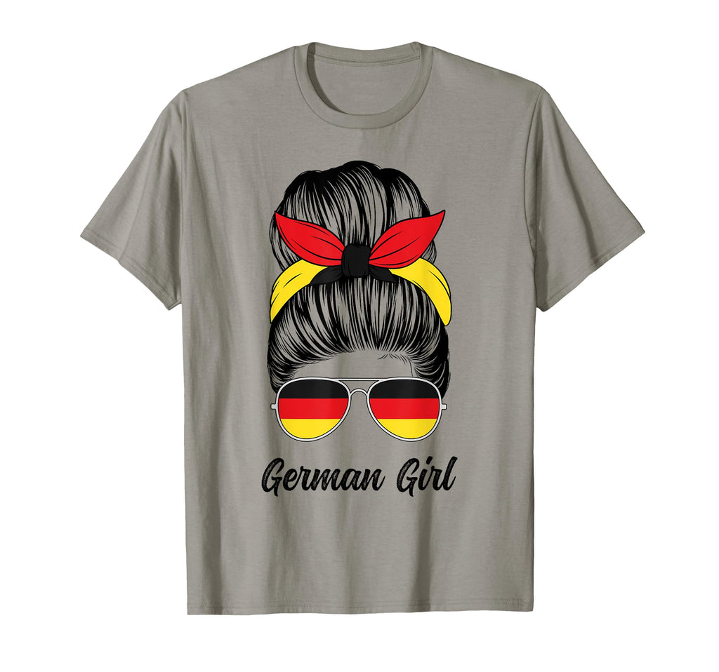 German Messy Bun Germany Flag T-Shirt - Graphic Print for Adults - T-Shirt, Sweatshirt, Hoodie