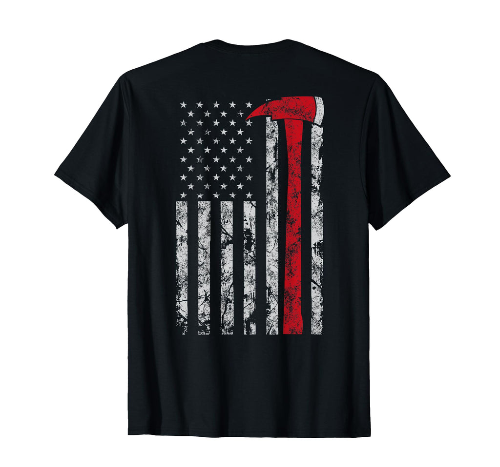 Thin Red Line Axe American Flag Patriot T-Shirt - Minimalist Print Unisex - T-Shirt, Sweatshirt, Hoodie