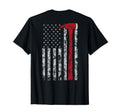 Thin Red Line Axe American Flag Patriot T-Shirt - Minimalist Print Unisex - T-Shirt, Sweatshirt, Hoodie
