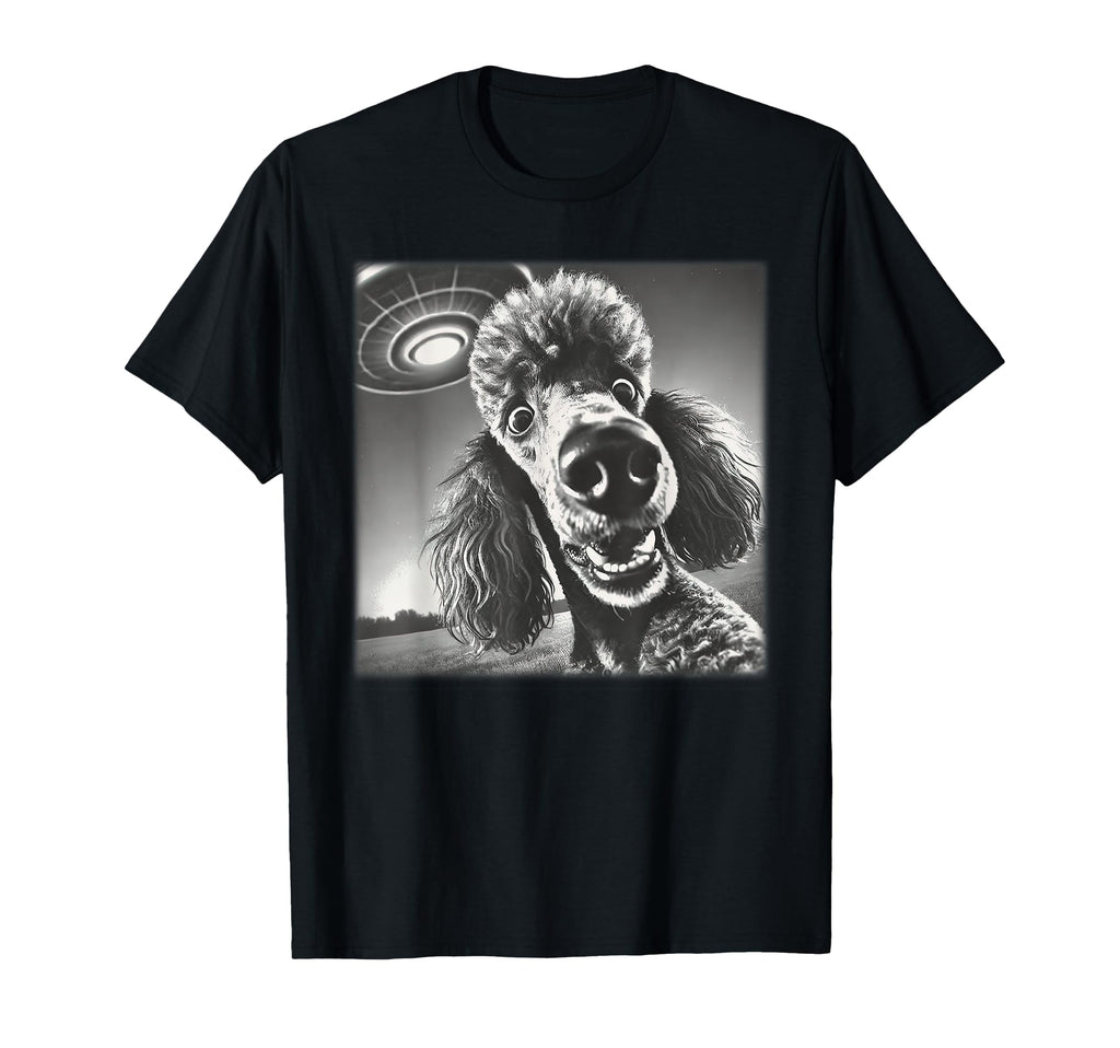 Poodle Selfie Ufo Alien Photobooth T-Shirt - Streetwear Style Men Women - T-Shirt, Sweatshirt, Hoodie