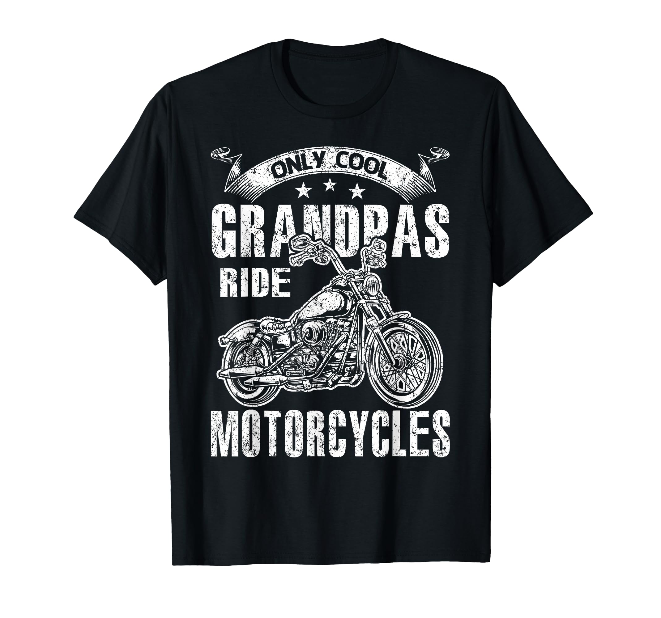 Only Grandpas Rides Motorcycles T-Shirt - Custom Art Print for Adults - T-Shirt, Sweatshirt, Hoodie
