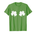 Shamrock Boobs Irish Boobies St T-Shirt - Minimalist Print Men Women - T-Shirt, Sweatshirt, Hoodie