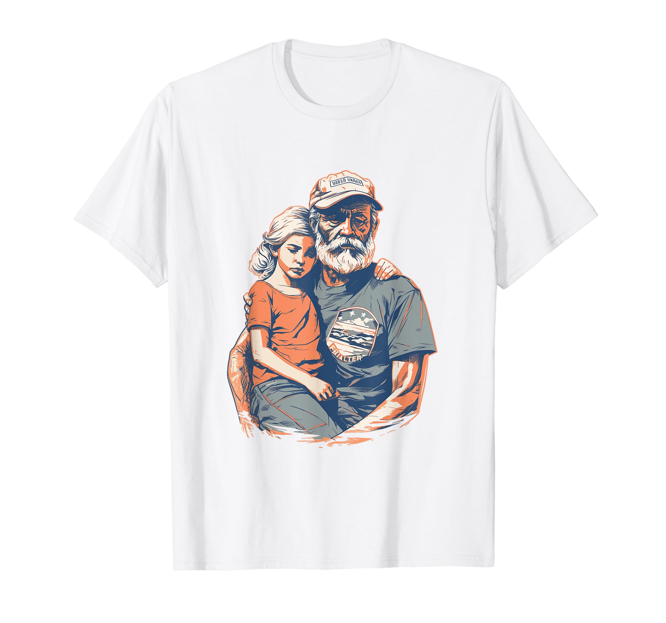 Dad Grandpa Veteran Veterans American T-Shirt - Graphic Print Unisex - T-Shirt, Sweatshirt, Hoodie
