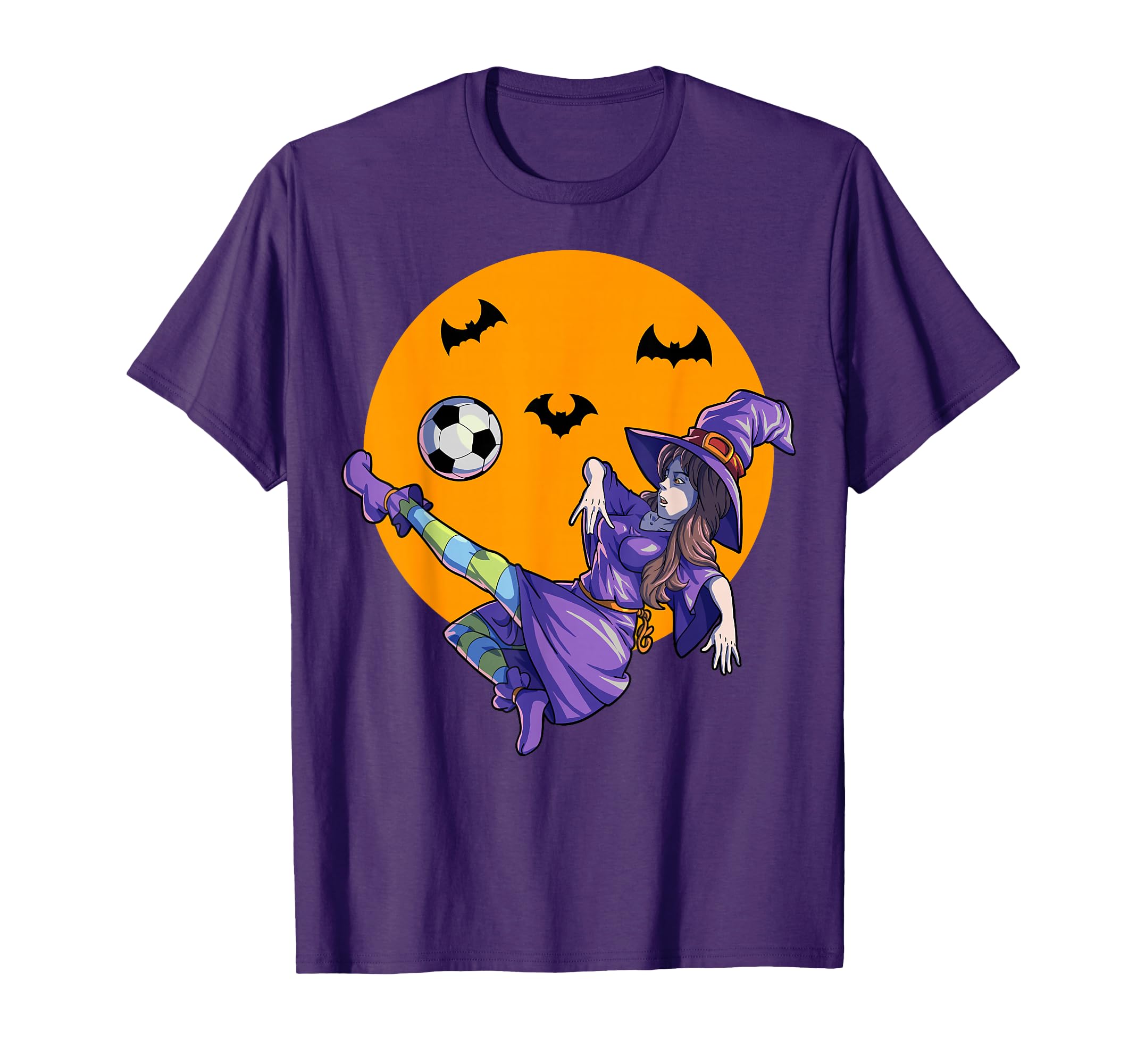 Soccer Witch Halloween Soccer T-Shirt - Custom Art Print Men Women - T-Shirt, Sweatshirt, Hoodie