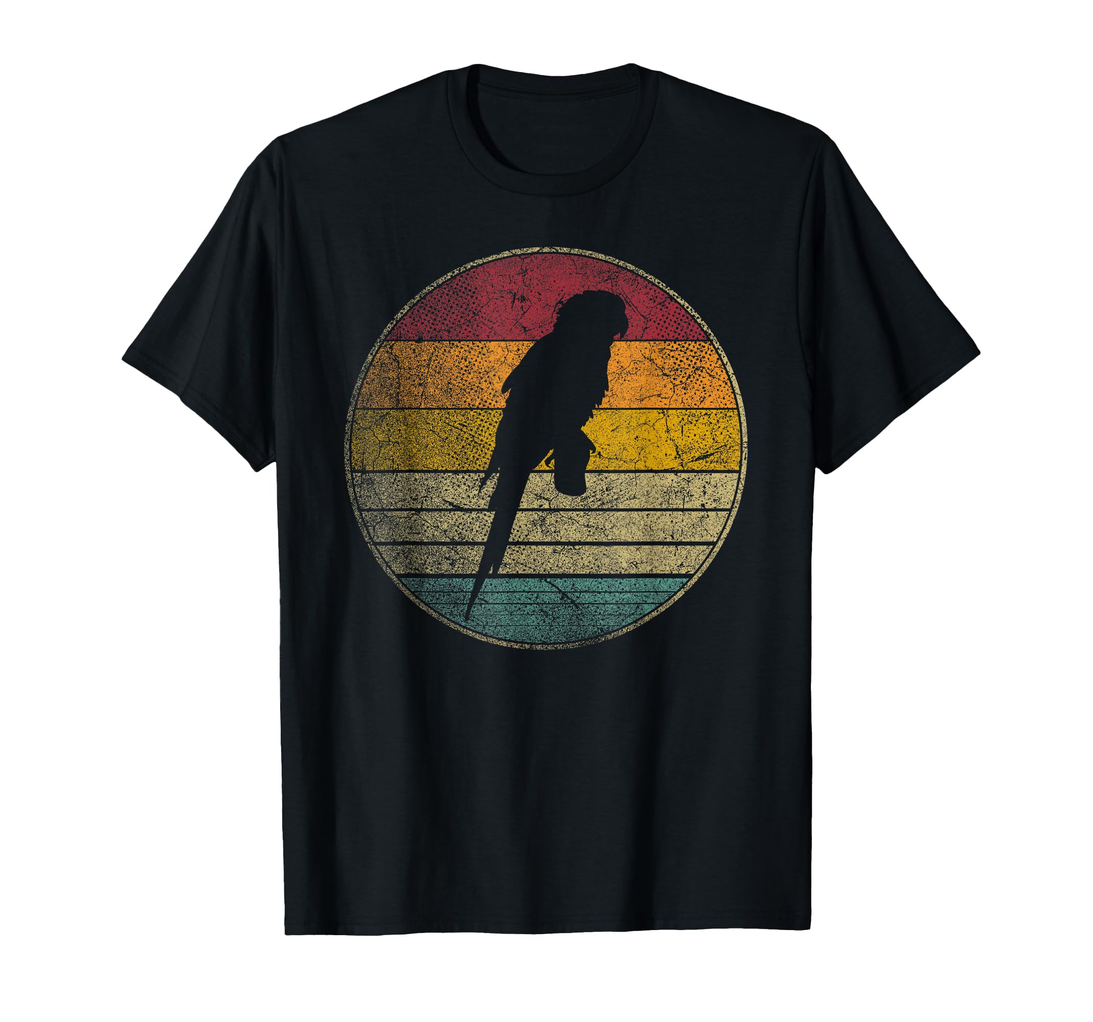 Parrot Bird Distressed Silhouette T-Shirt - Casual Everyday Wear Men Women - T-Shirt, Sweatshirt, Hoodie