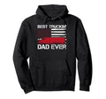 American Flag Best Truckin Dad Hoodie - Fun Novelty Design for Adults - T-Shirt, Sweatshirt, Hoodie