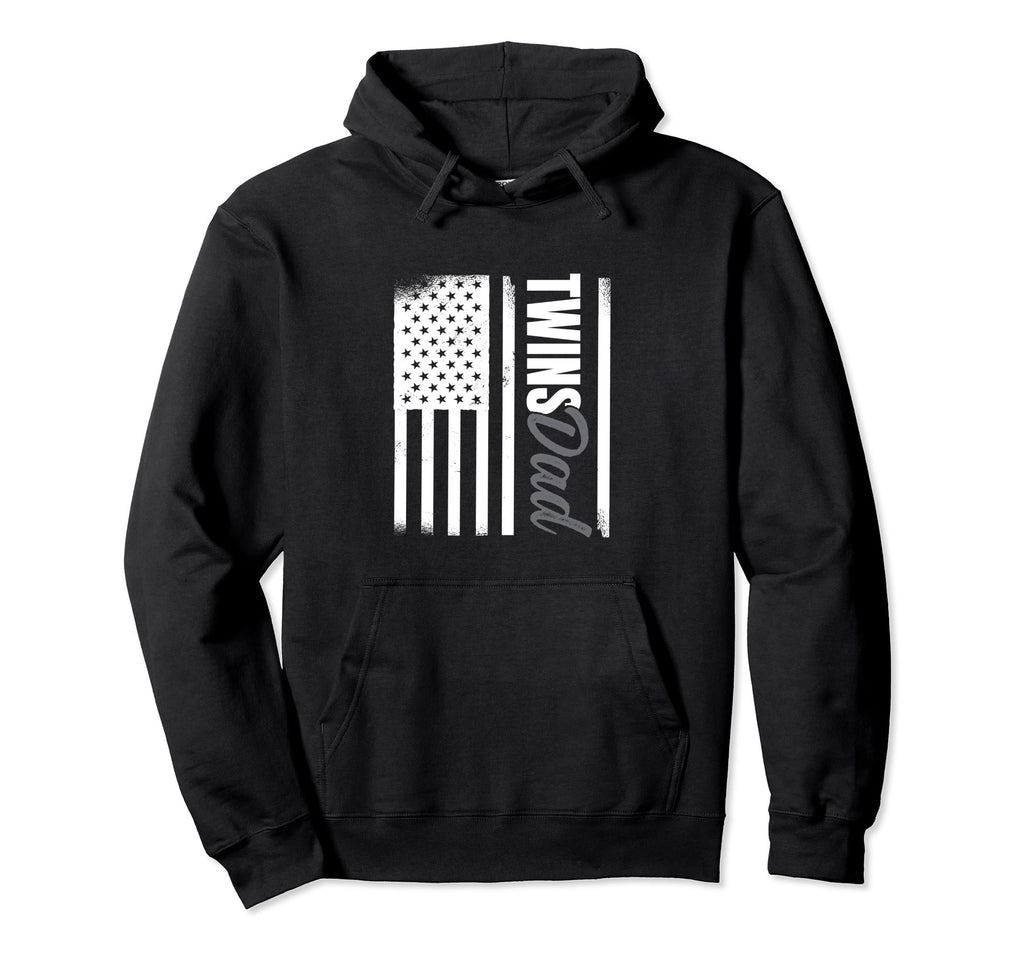 Proud Poppy Twins Us Flag Best Fathers Hoodie - Minimalist Print Men Women - T-Shirt, Sweatshirt, Hoodie