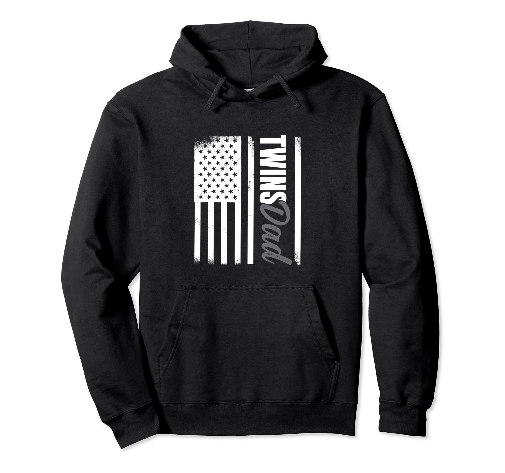 Proud Poppy Twins Us Flag Best Fathers Hoodie - Minimalist Print Men Women - T-Shirt, Sweatshirt, Hoodie